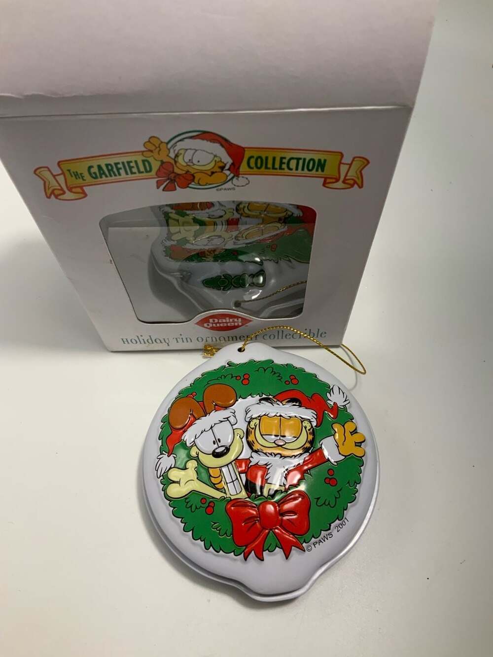 The Garfield Collection Dairy Queen Holiday Tin Ornament Collectible